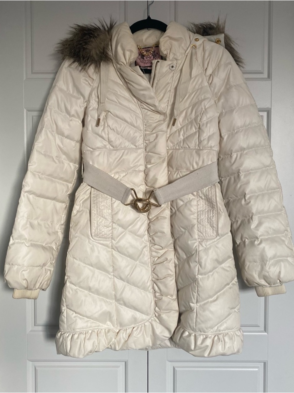 Juicy Couture Fur Puffer Jacket RARE